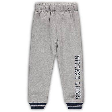 Toddler Colosseum Navy/Heathered Gray Penn State Nittany Lions Poppies Hoodie and Sweatpants Set