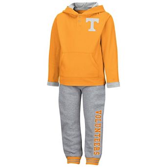 Toddler Colosseum Tennessee Orange/Heathered Gray Tennessee Volunteers Poppies Hoodie and Sweatpants Set