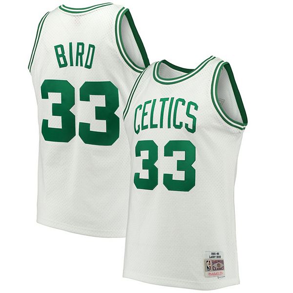 Mitchell & Ness Larry Bird Boston Celtics NBA White 1985-86 Hardwood Classics Swingman Throwback Home Jersey For Men (S) : Sports & Outdoors