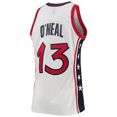 Men's Mitchell & Ness Shaquille O'Neal White USA Basketball 1996