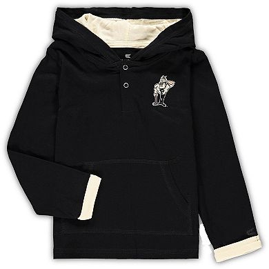 Toddler Colosseum Black/Heathered Gray Purdue Boilermakers Poppies Hoodie and Sweatpants Set