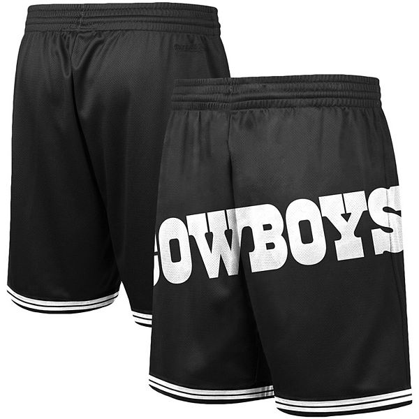 Men's Mitchell & Ness Black Dallas Cowboys Big Face 3.0 Fashion Shorts