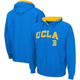 Men's Colosseum Blue UCLA Bruins Arch & Logo 3.0 Full-Zip Hoodie