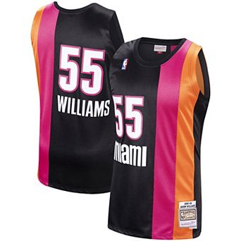 Men's Mitchell & Ness Jason Williams Black Miami Heat 2005-06 Hardwood Classics Swingman Jersey