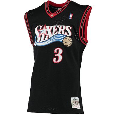 Men's Mitchell & Ness Allen Iverson Black Philadelphia 76ers 2000/01 Hardwood Classics Swingman Jersey
