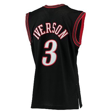 Men's Mitchell & Ness Allen Iverson Black Philadelphia 76ers Hardwood Classics Swingman Jersey