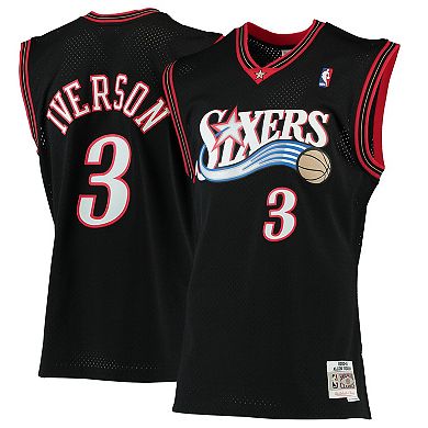 Men's Mitchell & Ness Allen Iverson Black Philadelphia 76ers 2000/01 Hardwood Classics Swingman Jersey