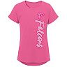 Girls Youth Pink Atlanta Falcons Chenille Champ T-Shirt