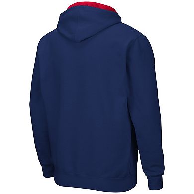 Men's Colosseum Navy Gonzaga Bulldogs Arch & Logo 3.0 Full-Zip Hoodie