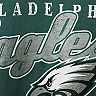 Juniors Midnight Green Philadelphia Eagles Burnout Raglan Half-Sleeve T-Shirt