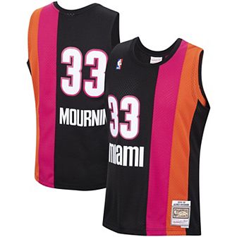 Men's Mitchell & Ness Alonzo Mourning Black Miami Heat 2005-06 Hardwood Classics Swingman Jersey