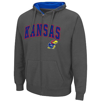 Men's Colosseum Charcoal Kansas Jayhawks Arch & Logo 3.0