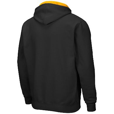 Men's Colosseum Black Idaho Vandals Arch & Logo 3.0 Full-Zip Hoodie