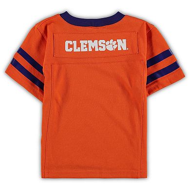 Toddler Orange/Black Clemson Tigers Training Camp Jersey T-Shirt and Pants Set