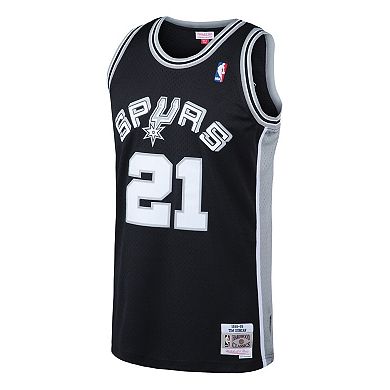Men's Mitchell & Ness Tim Duncan Black San Antonio Spurs Hardwood Classics Swingman Jersey