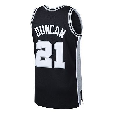 Men's Mitchell & Ness Tim Duncan Black San Antonio Spurs Hardwood Classics Swingman Jersey