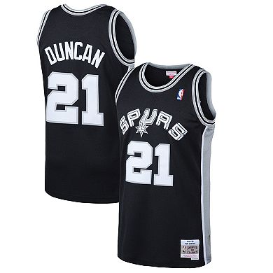 Men's Mitchell & Ness Tim Duncan Black San Antonio Spurs 1998-99 Hardwood Classics Swingman Jersey