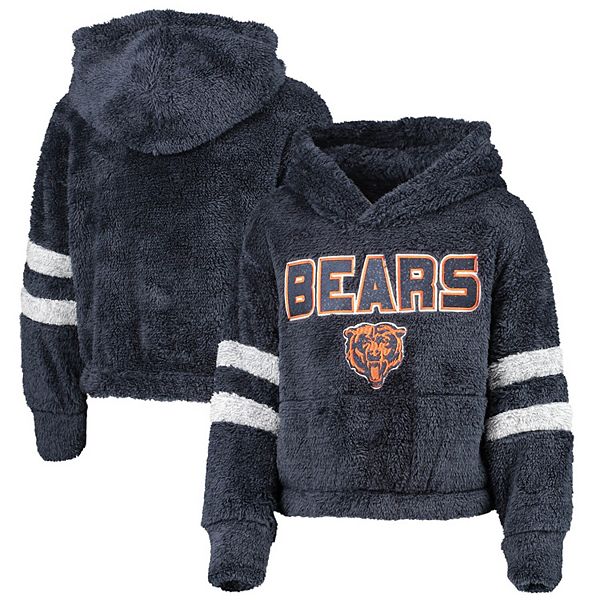 Girls Youth Navy Chicago Bears Huddle Up Sherpa Fashion Hoodie