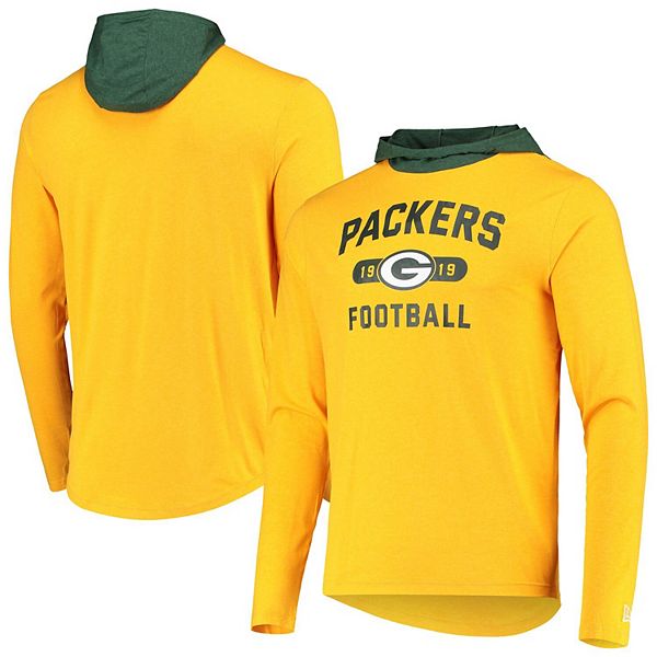 Men's New Era Green Green Bay Packers Long Sleeve Hoodie T-Shirt