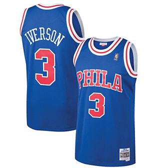 Men's Mitchell & Ness Allen Iverson Royal Philadelphia 76ers Hardwood Classics Swingman Jersey