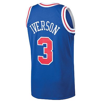 Men's Mitchell & Ness Allen Iverson Royal Philadelphia 76ers 1996/97 Hardwood Classics Swingman Jersey