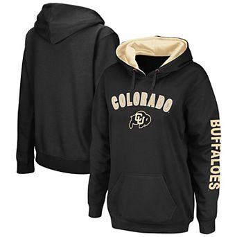 Women's Colosseum Black Colorado Buffaloes Loud and Proud Pullover Hoodie