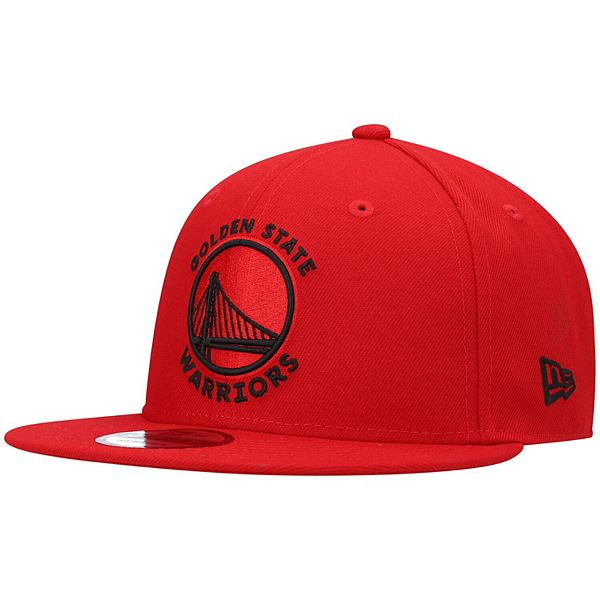 Men's New Era Red Golden State Warriors Logo 9FIFTY Snapback Hat
