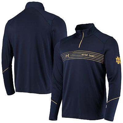 Men s Under Armour Navy Notre Dame Fighting Irish Sideline Performance Lightweight Quarter Zip Jacket