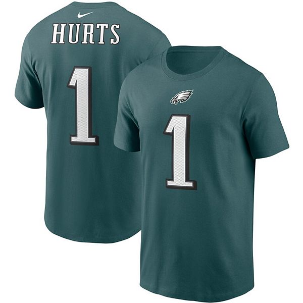 Youth Jalen Hurts Midnight Green Philadelphia Eagles Player Name & Number  T-Shirt 