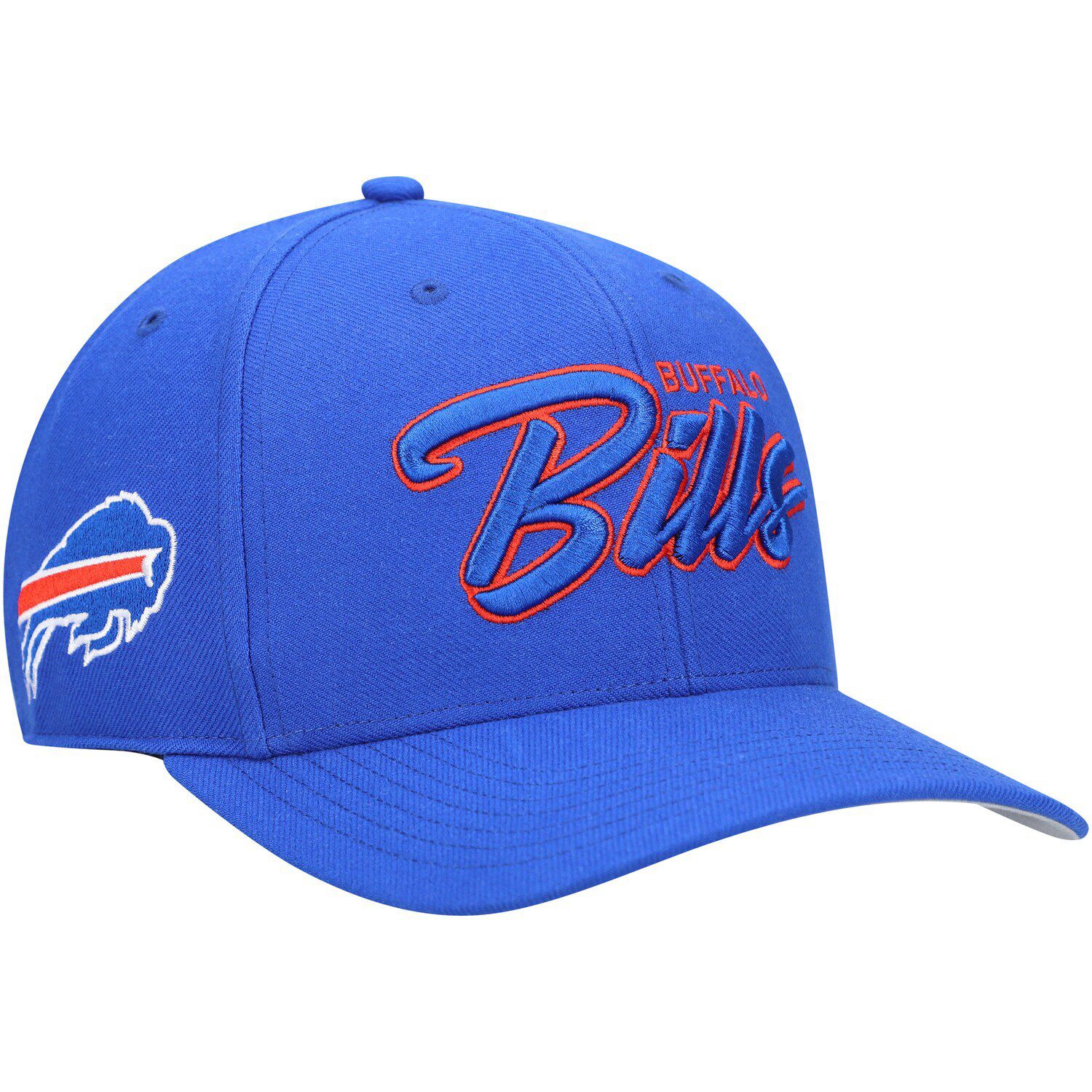 Men's Buffalo Bills New Era Graphite Throwback Storm 39THIRTY Flex Hat