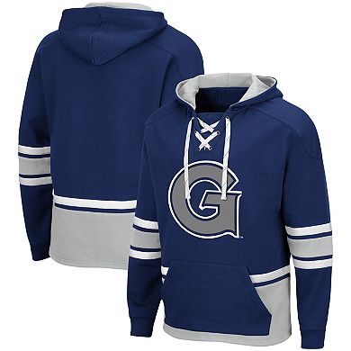 Men's Colosseum Navy Georgetown Hoyas Lace Up 3.0 Pullover Hoodie