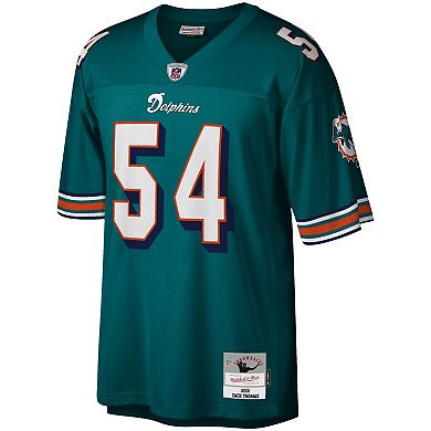 Men's Mitchell & Ness Zach Thomas Aqua Miami Dolphins Legacy Replica Jersey