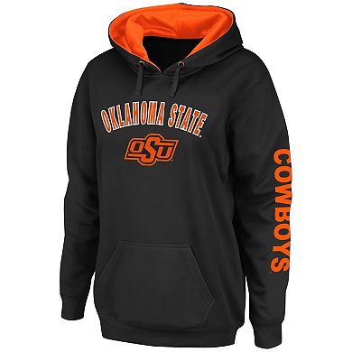 Women's Colosseum Black Oklahoma State Cowboys Loud and Proud Pullover Hoodie