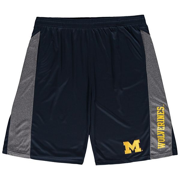 Men's Navy Michigan Wolverines Big & Tall Textured Shorts