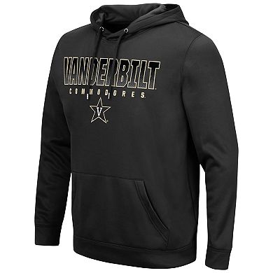 Men's Colosseum Black Vanderbilt Commodores Blackout 3.0 Pullover Hoodie