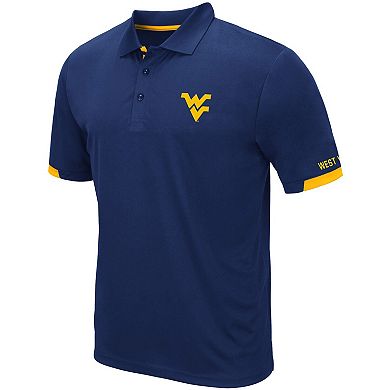 Men's Colosseum Navy West Virginia Mountaineers Santry Lightweight Polo