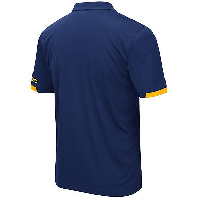 Men's Colosseum Navy West Virginia Mountaineers Santry Lightweight Polo