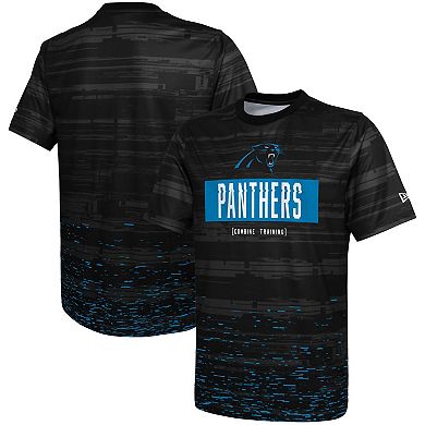 Men's New Era Black Carolina Panthers Combine Authentic Sweep T-Shirt