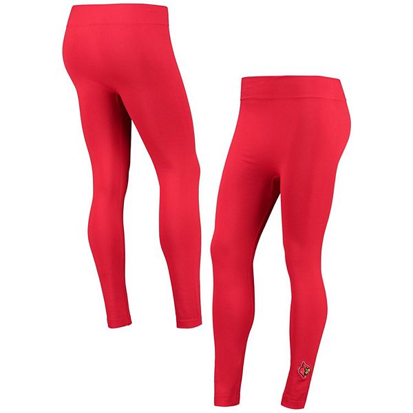 Zoozatz Women's Red Louisville Cardinals Fleece-lined Leggings