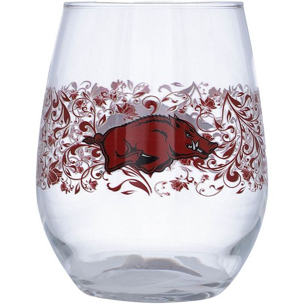 Floral Wine Glasses, Floral Stemless Wine Glasses