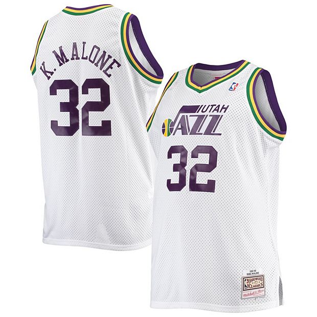 Men's Utah Jazz Karl Malone adidas Purple Hardwood Classic