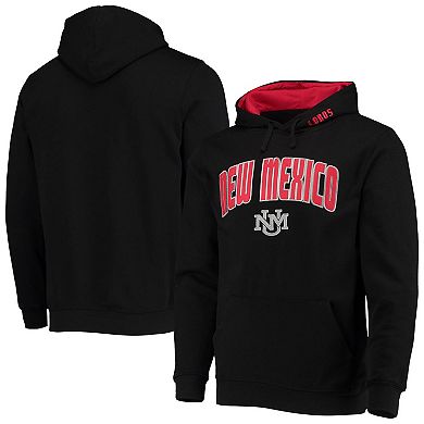 Men's Colosseum Black New Mexico Lobos Arch and Logo Pullover Hoodie