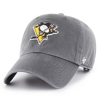 Men's '47 Charcoal Pittsburgh Penguins Clean Up Adjustable Hat