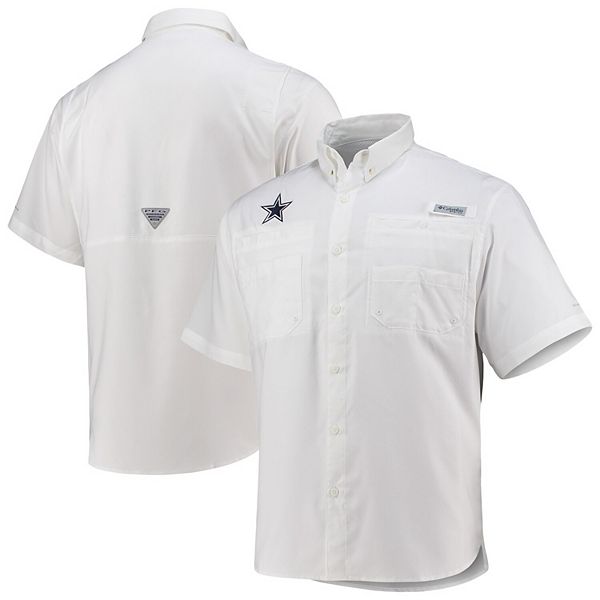 : NFL Dallas Cowboys Mens Columbia Tamiami Short Sleeve Shirt,  White, 1X : Sports & Outdoors