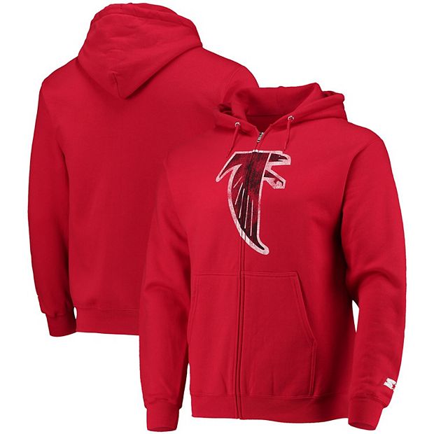 Starter Atlanta Falcons Crew Neck Sweatshirt with Zip Pockets L / Falcons Red Mens Sportswear