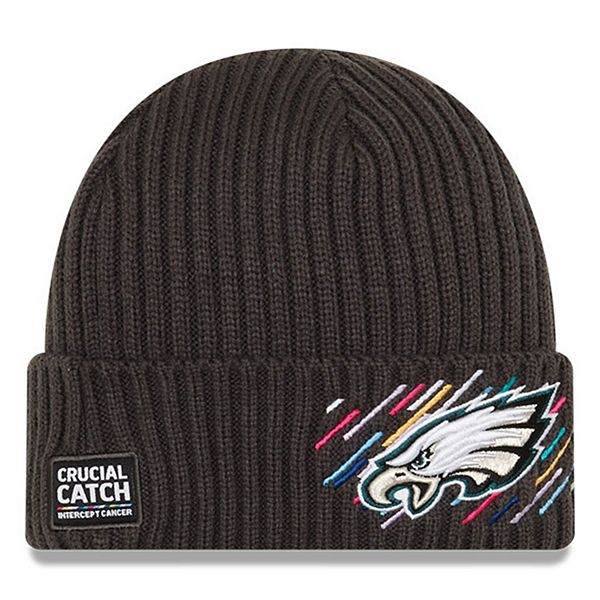 Men's New Era Charcoal Philadelphia Eagles 2021 NFL Crucial Catch Knit Hat