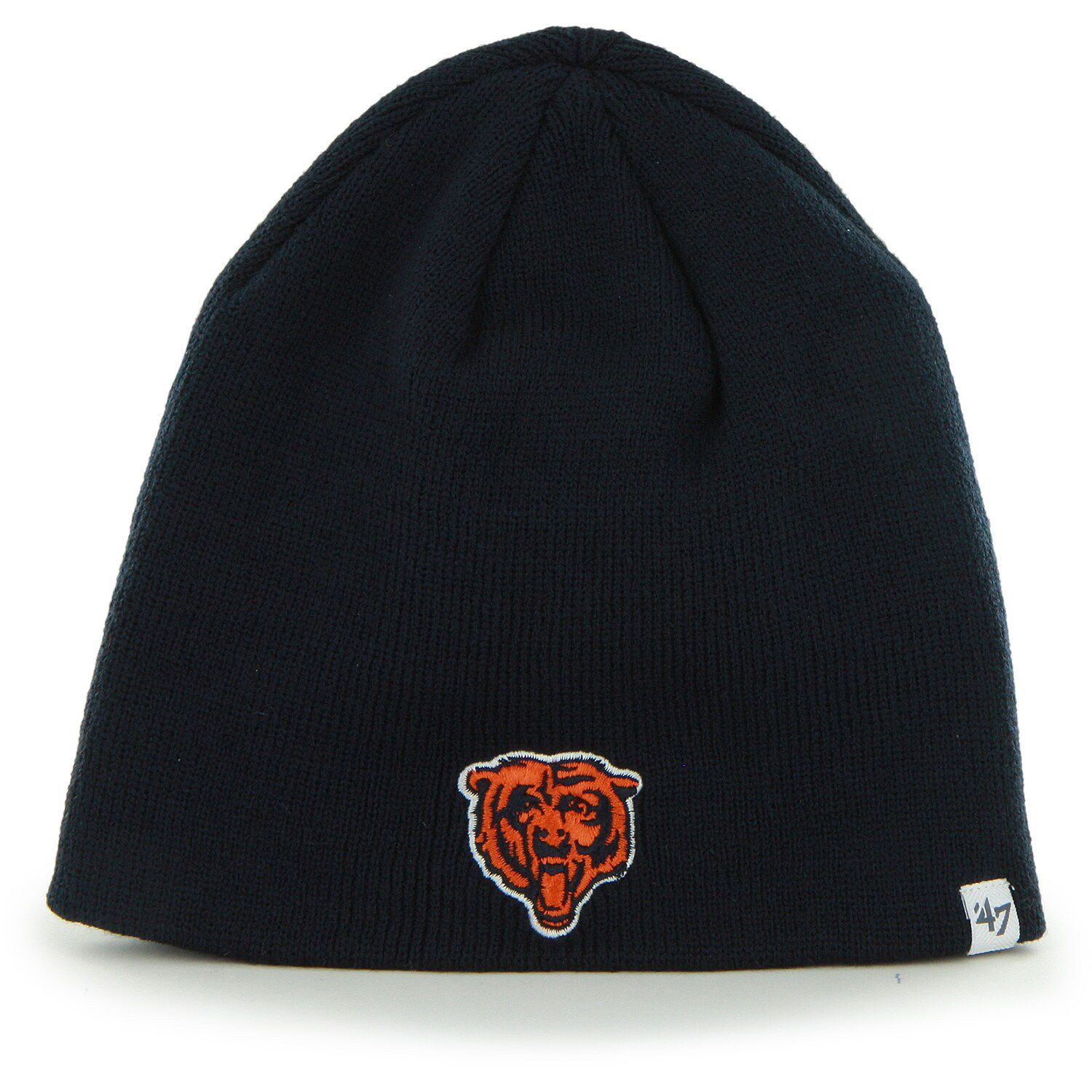 Men's Chicago Bears New Era Navy/Orange 2021 NFL Sideline Sport Official Pom Cuffed Knit Hat