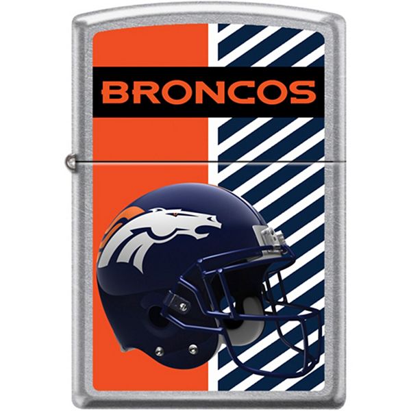 Zippo NFL Denver Broncos Helmet Street Chrome Windproof Lighter