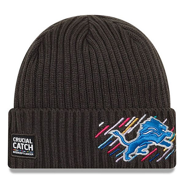 Men's New Era Charcoal Detroit Lions 2021 NFL Crucial Catch Knit Hat