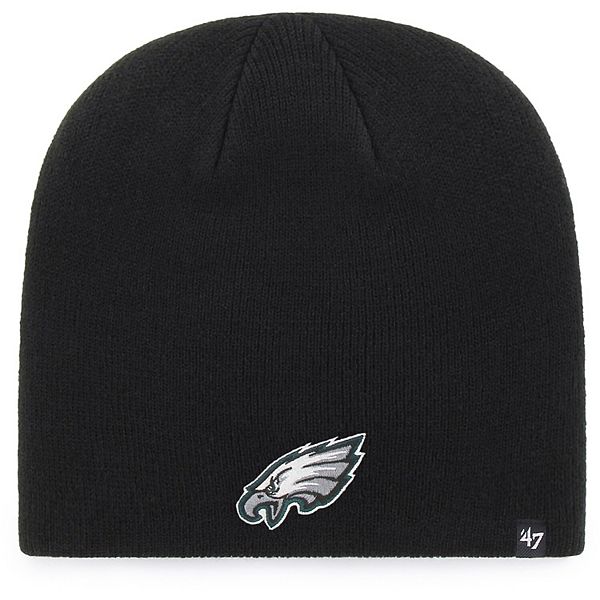 Philadelphia Eagles Knit Hat Black Logo on Black - MFC Authentics & Framing